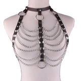 Women's Sexy Bondage in Alternative Fashion / Hollow Out Strap Necklace Body Harness with Chains - EVE's SECRETS