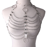Women's Sexy Bondage in Alternative Fashion / Hollow Out Strap Necklace Body Harness with Chains - EVE's SECRETS