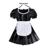 Women's Sexy Costume Maid with Ruffled Puff Sleeve / Erotic Fancy Dress with Apron - EVE's SECRETS