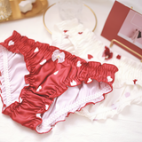 Women's Sexy Lace Heart Panties / Female Heart Print Erotic Briefs Underwear - EVE's SECRETS