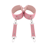 Women's Sexy Leg Harness in Pink and Red Colors / BDSM Faux Leather Adjustable Thigh Bondage - EVE's SECRETS