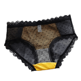 Women's Sexy Mid-Waist Lace Panties with Bow / Female Comfortable Pure Cotton Underwear - EVE's SECRETS