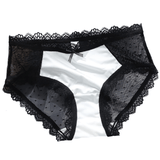 Women's Sexy Mid-Waist Lace Panties with Bow / Female Comfortable Pure Cotton Underwear - EVE's SECRETS