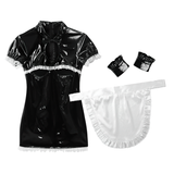 Women's Sexy Open Chest Maid Cosplay Costume / Clubwear Bodycon Mini Dress with Apron Headband - EVE's SECRETS