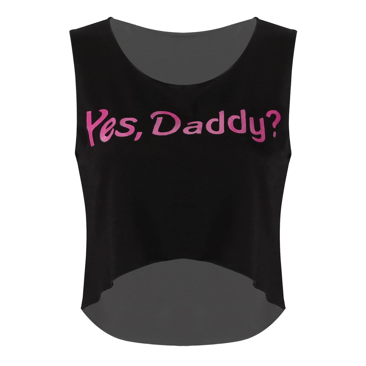 Women's Sexy Tank Top with Letters Yes Daddy / Spandex Short Sleeveless Outwear - EVE's SECRETS