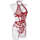 Women's Sexy Transparent Bandage Lingerie / Sensual Erotic Female Mesh Apparel - EVE's SECRETS