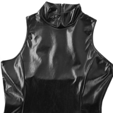 Women's Shiny Bodysuit with Monoglove / Zipper Leotard with Armbinder / BDSM Sexy Outfits - EVE's SECRETS