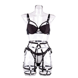Women's Underwear Set with Garters / Sexy Hollow Out Lingerie / Underwire 3 Piece Set for Ladies - EVE's SECRETS