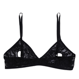 Women's Sexy Unlined Lace Bra with Floral Pattern and Open Nipples / Erotic Wireless Sheer Lingerie - EVE's SECRETS
