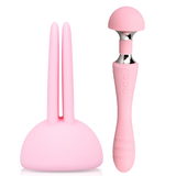 Women's Wand Vibrator With G-Spot Stimulation Cap / Female Sex Toy For Clitoral Masturbation