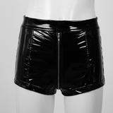 Women's Wet Look Hotpants with Zipper Crotch and Buckle / Sexy Exotic Shorts / Female Erotic Outfits - EVE's SECRETS